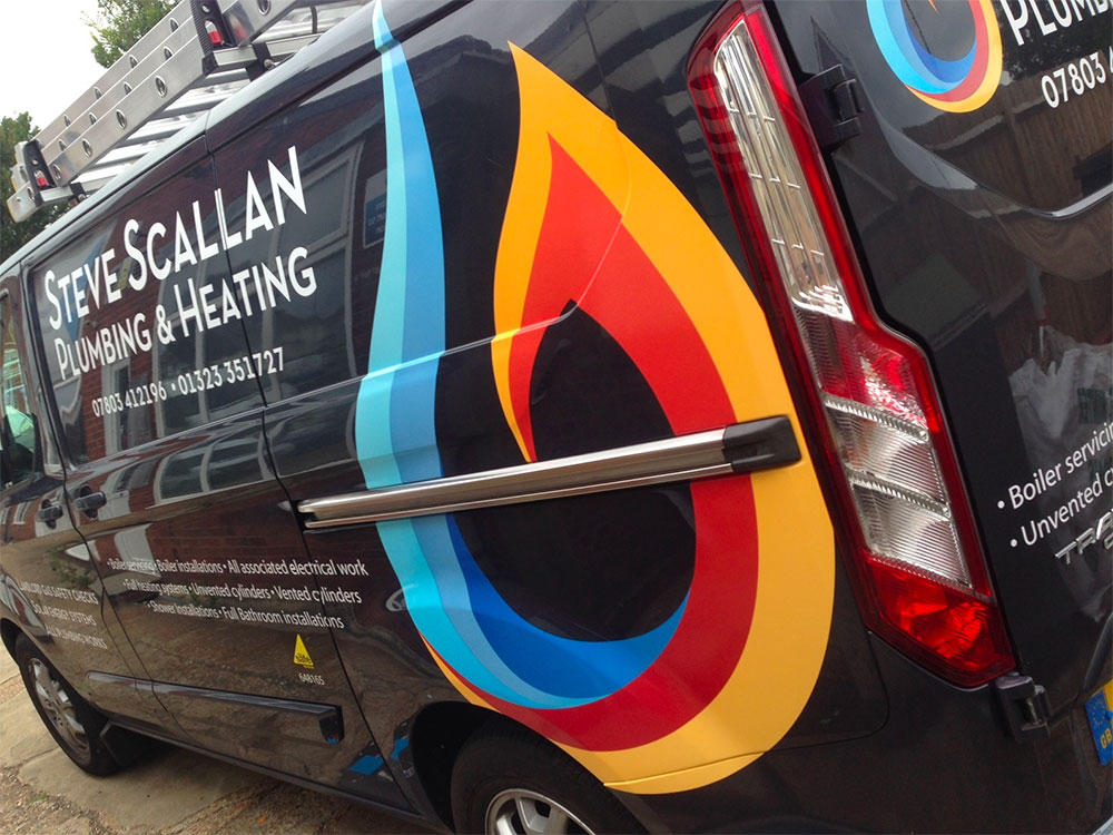 Steve Scallan Plumbing & Heating van wrap